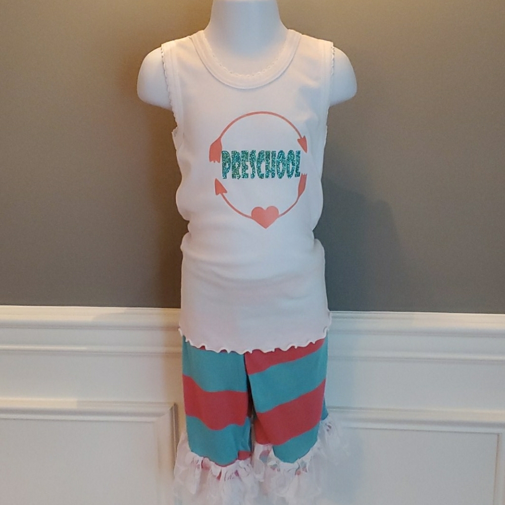 Preschool Outfit Set  Shirt w/ Shorts Size 5